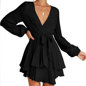 Flybony Long Sleeve V neck Dress (missing waist tie)